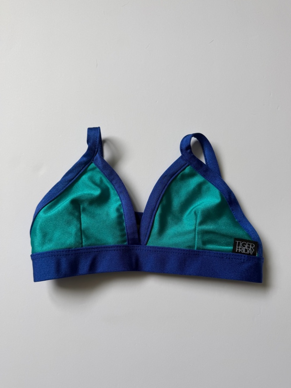 Tiger Friday Kids Dance Top in Teal and Blue Child medium